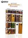 Pack of 14 Food Storage Container Space Saving Plastic Cereal Keeper with Air Tight Lid