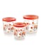 3-Piece Delite Leak Proof Food Container Microwave Safe Dry Food Canisters Storage Round Container Set