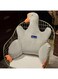 Cute Duck Back Rest and Reading Pillow - 65x45CM Soft Cartoon Floor Cushion, Portable Lumbar Support for Office Chair (Grey)