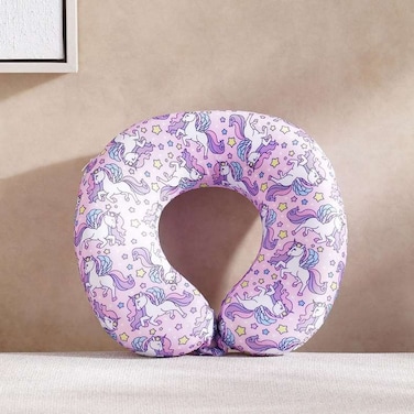 Home Unicorn Memory Foam Kids Travel Pillow 23x23x8cm - Pink