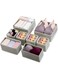 Arabest Foldable Cloth Storage Box, 8 Pcs Grey Drawer Organizers for Clothing, Underwear Drawer Organizer and Closet Dividers, Clothes Drawer Organizer for Bras, Baby Clothing, T Shirt, Socks
