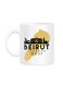 Styles Beirut Lebanon Skyline Map Art Printed Mug White 10cm