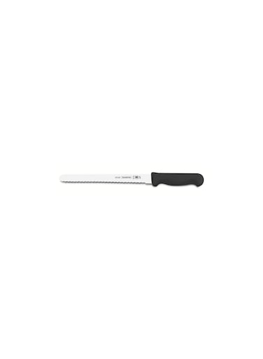 Professional 8 Inches Serrated Slicer Knife for Cold Cuts with Stainless Steel Blade and Black Polypropylene Handle with Antimicrobial Protection