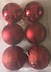 Christmas Decoration - Christmas Ball 6 pcs in a pack Red size 8cm 2 Nos matt balls, 2 nos shiny balls, 2 nos glitter balls. Great for hanging on christmas trees or other decorations.
