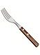 Tramontina Stainless Steel Table Fork with Treated Brown Polywood Handle