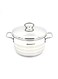Astra Stainless Steel Casserole 20X12 cm / 3.7 L   Induction Compatible Cooking Stock Pot with Lid  Silver - KA1902 Silver 3.7Liters