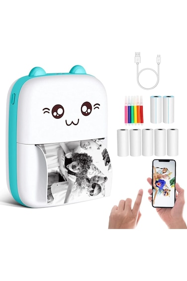 Mini Portable Thermal Printer &ndash; Compact Wireless Bluetooth Printer for Photos, Notes, and Labels