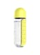 Dubai Gallery Water Bottle With Pill Organiser Yellow/Clear
