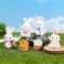 6PCS Mini Rabbit Figurines, Micro Landscape Decorations Fairy Gardens DIY Ornaments Decorations Succulents Plant Decoration Bunnies Cake Topper