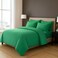 4-Piece Duvet Cover Set &acirc;&euro;&ldquo;Single Size, Includes 1 Duvet Cover(150x200cm), 1 Fitted Sheet(120x200+30cm) 2 Pillowcases(53x75cm), Color Green