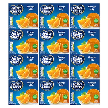 Foster Clark's Orange Flavour Jelly Dessert, 85g Pack of 12