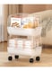 2-Layer Floor-Standing Kitchen Storage Rack with Removable Vegetable Basket