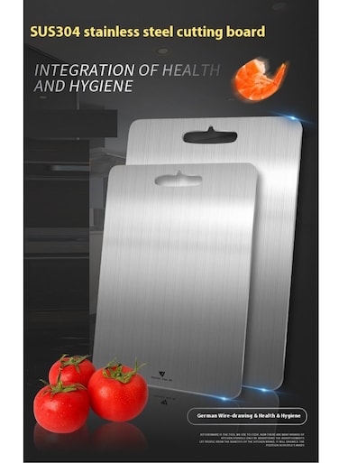 304 Stainless Steel Cutting Board For Kitchen,Meat,Fruit,Pastry,Pizza,Cheese,Vegetable Metal Cutting Board,meat Cutting Board For Anti-skid Double Side,Dough Board&iuml;&frac14;&circ;36 * 25cm&iuml;&frac14;&permil;