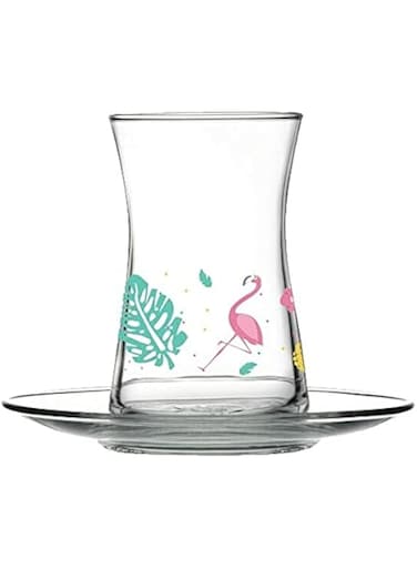 Pasabahce 1106602 ALOHA 12PC TEA ST W/SAUCER