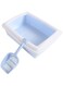 Coolbaby Enclosed Pet Toilet Box With Pan Scoop Blue/White
