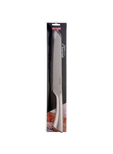 Neoflam,Stainless Steel,Bread knife,(13.3inc), high carbon S.S,Die-cast handle,33.8cm,Silver Color.