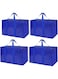Diylove Moving Bags,4Pack Heavy Duty with Strong Zippers and Handles,Heavy Duty Totes Storage Bags for Space Saving,Collapsible Storage Totes for Packing &amp; Moving Storing (Blue)