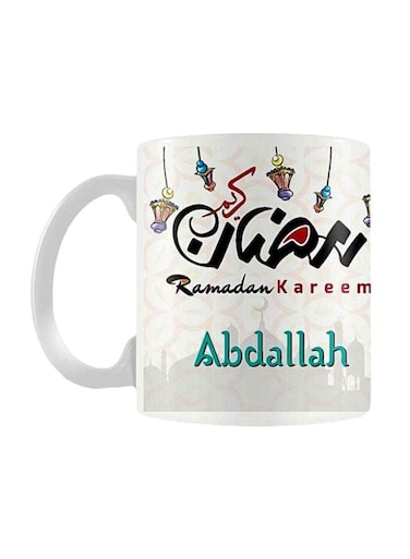 Print Printed Ceramic Mug White/Blue/Black