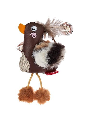 Gigwi Toy Duck Catch &amp; Scratch Eco line with Slivervine Leaves and Leatherette (7527)