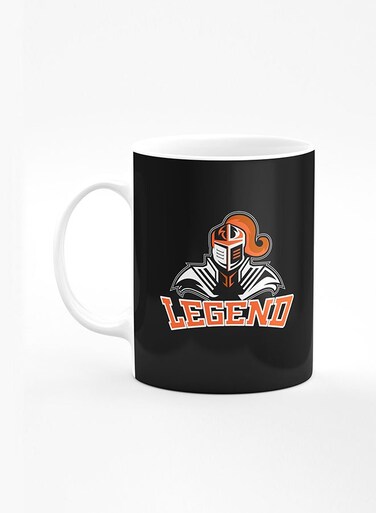 Designer Printed Coffee Mug with Heavy Duty Handle 11oz Ceramic Personalised Gift Mugs Cup [Microwave Safe &amp; Dishwasher Proof] - Legend Knight