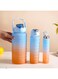 Nestasia Set of 3 Motivational Water Bottle, Sipper Bottle for Adults with 2 litre, 700ml, 280ml Capacity, Airtight &amp; Spill-Proof, Blue &amp; Orange, 100% Recyclable Plastic (PETG)