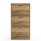 Tradeo Modern Wooden Shoe Cabinet with 3 Tipping Drawers, Space-Saving Shoe Organizer - Oak Finish