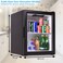 40L Glass Door Absorption Minibar, Zero Noise Room Beverage Cooler, Made in T&uuml;rkiye, RMB-40A (Black)