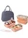 Stainless Steel Lunch Box - Insulated Bento Box Multifunctional Containers Food Containers with 2 Compartments,Tableware, Nylon insulation bag (1.6L Pink)