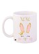 Cat Face Printed Coffee Mug White/Gold/Pink