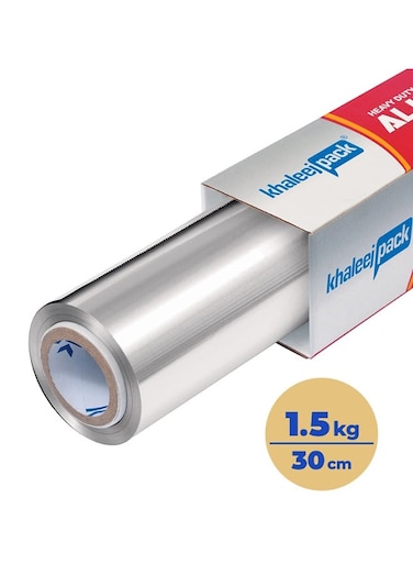 Pack Aluminium Foil 1.5KG , 30 CM width Heavy duty bulky catering foil roll