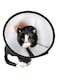 Dog Cone Adjustable Cat Recovery Collar Anti-Bite Lick E-Collar Translucent Frosted (Black, 6#)