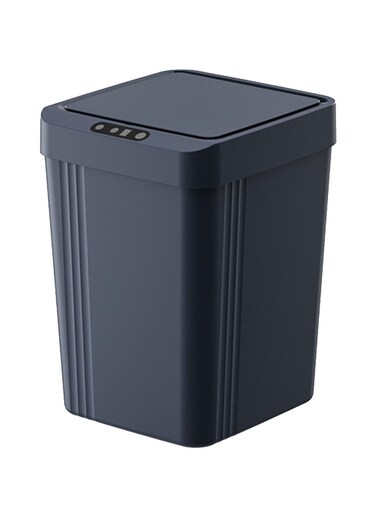 13L Electric Trash Can with Lid, Smart Electric Plastic Narrow Trash Can (Living Room, Bedroom, Office, Kitchen), Black