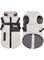 Dog Winter Jackets, Waterproof Dog Coat with Harness, Warm Dog Coats, Dogs Clothes, Reflective Doggie Apparel Puppy Cold Weather Vest for Small Medium Dogs (White, L)
