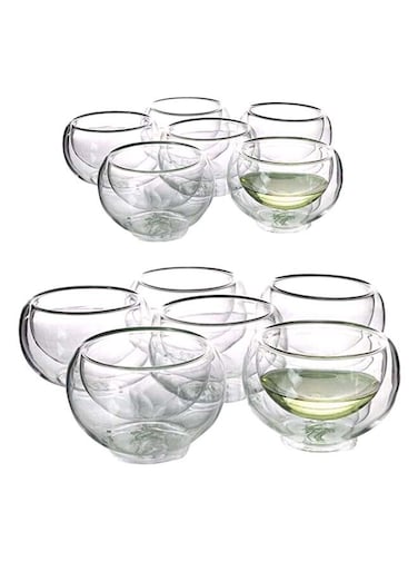 12-Piece Cups Set Clear 5x5x3cm