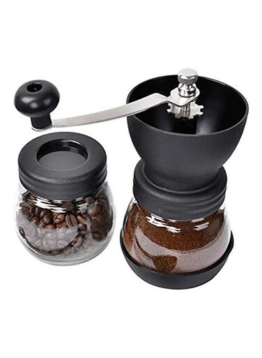 Coffee Bean Grinder with 2 Glass Jars Multicolour