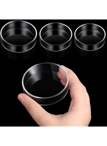 Aquarium Feeder Dish, 3 Pieces Clear Glass Shrimp Feeding Dish Round Clear Glass Fish Feeder Bowl Fish Tank Food Tray Container Prevent Food Spilling Food Bowl Freshwater Tray Feeder 60mm 65mm 80mm