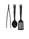 kitchen utensil set, black