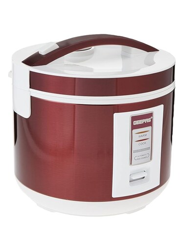 Geepas Electric Rice Cooker with Steamer Non-Stick Inner Po, 708 Watts, Red/White, 1.5 L, GRC4328N
