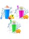Slushy Maker Cup, Slushie Maker Cup, Double Layers Slushie Cup, DIY Homemade Squeeze Icy Cup, Fasting Cooling Make And Serve Slushy Cup For Milk Shake, Smoothies, Slushies (3pc-400ml)
