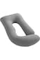 The Moon Brand Organic U-Shaped Pregnancy Pillow - Sleeping Support for Mom to Be - Lump-Free Fillin