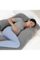 The Moon Brand Organic U-Shaped Pregnancy Pillow - Sleeping Support for Mom to Be - Lump-Free Fillin