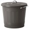 Bin with Lid, Grey, 16 L