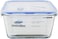 900Ml Square Glass Food Storage Container With Blue Lid