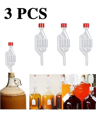 Packs Of S-Type Air Locks For Home-Made Fermentation Exhaust Valves, Fermentation Tank Fermentation Sealing Valves