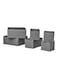 Drawer Storage Organizer Box Bin Polyester Fabric and Polypropylene Plastic Dark Grey (6 Piece)