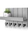 Rebee Vision Decorative Key and Mail Holder for Wall - Modern Key Hooks with Shelf and Mail Organizer Wall Mount for Frmhouse House Decor - Stylish Apartment Essentials (Light Gray)