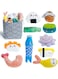 Nocciola 10 PCS Sushi Small Dog Toys to Keep Them Busy, Cute Stuffed Puppy Toys with Bag, Plush Dog Squeaky Toy for Small to Medium Dog, Doggie Birthday Gifts