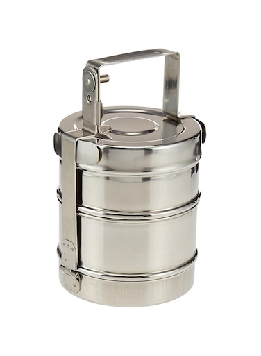 Raj Bombay Stainless Steel Tiffin 12.5 Cm Width , 2 Tier ,BT0002, Containers , Lunch Box , Tiffin , 2 Layer