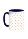 Motifs Of Small And Large Stars Printed Coffee Mug Blue/White