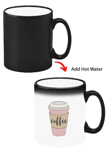 Color Changing Heat Sensitive Ceramic Mug, Image Revealed When HOT Liquid is Added! Coffee (2)